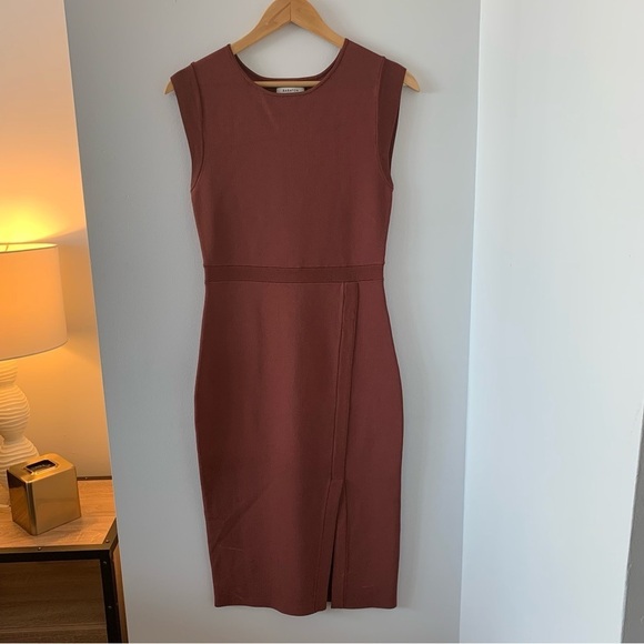 Aritzia Babaton Business Dress In Cider Gold Rust Color Size M Rare Find! - Picture 7 of 14
